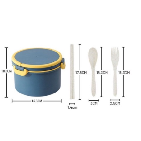 Rantang Bekal Makan Lunch Box Tempat Makan Sendok dan Sumpit Viral