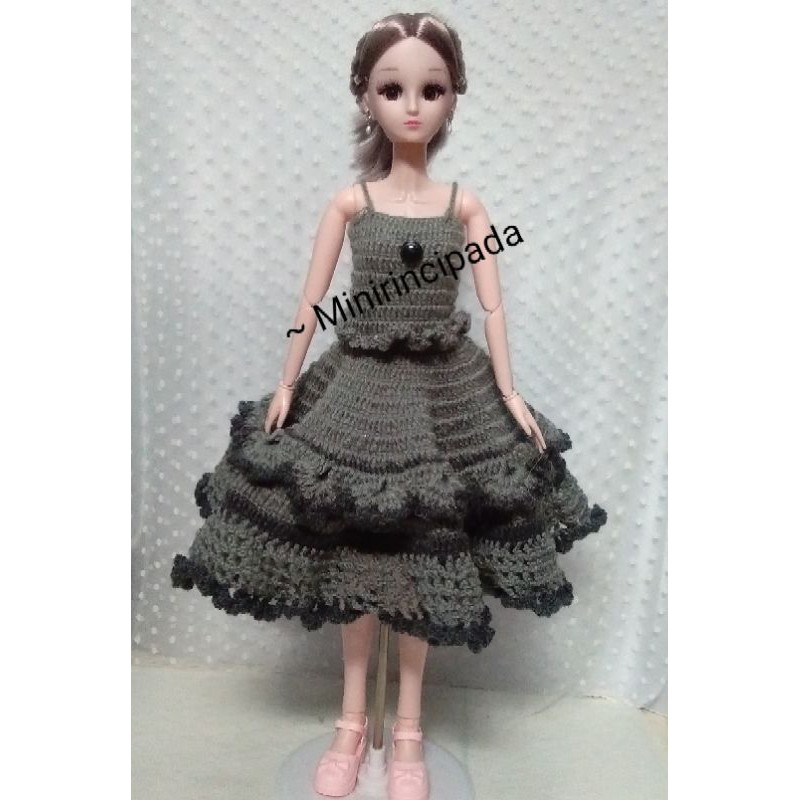 Baju rajut boneka bjd / barbie 60 cm / (1/3)