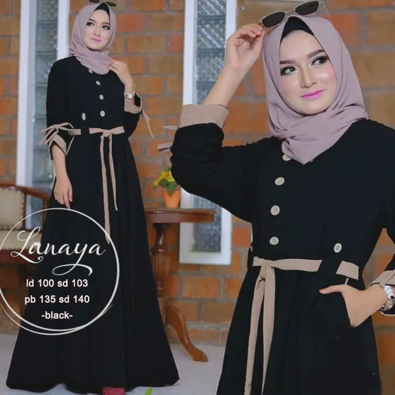 Baju Gamis Wanita Terbaru Lanaya Maxy Dress