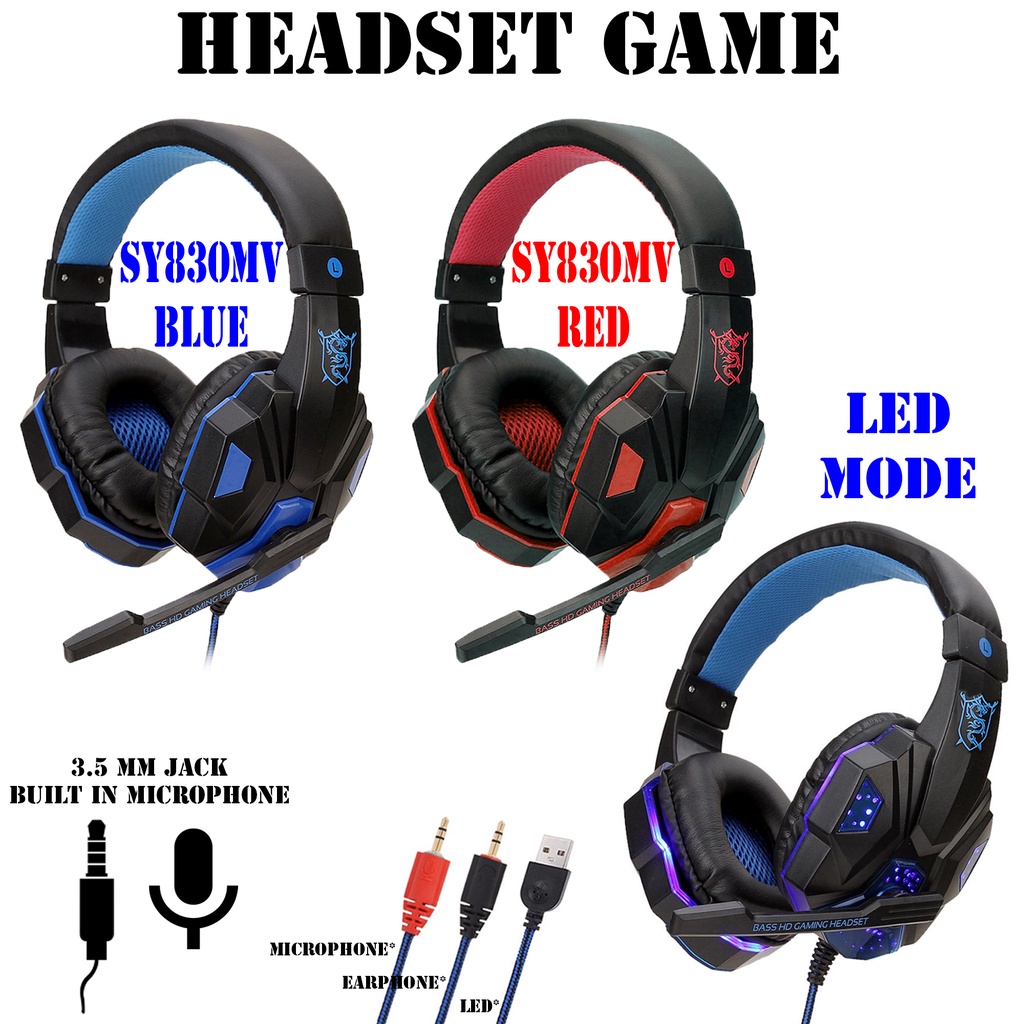 Headset Gaming RX01 X4 SY830MV SY850 G10 LED Headset Game Earphone Headphone Gaming Over Ear