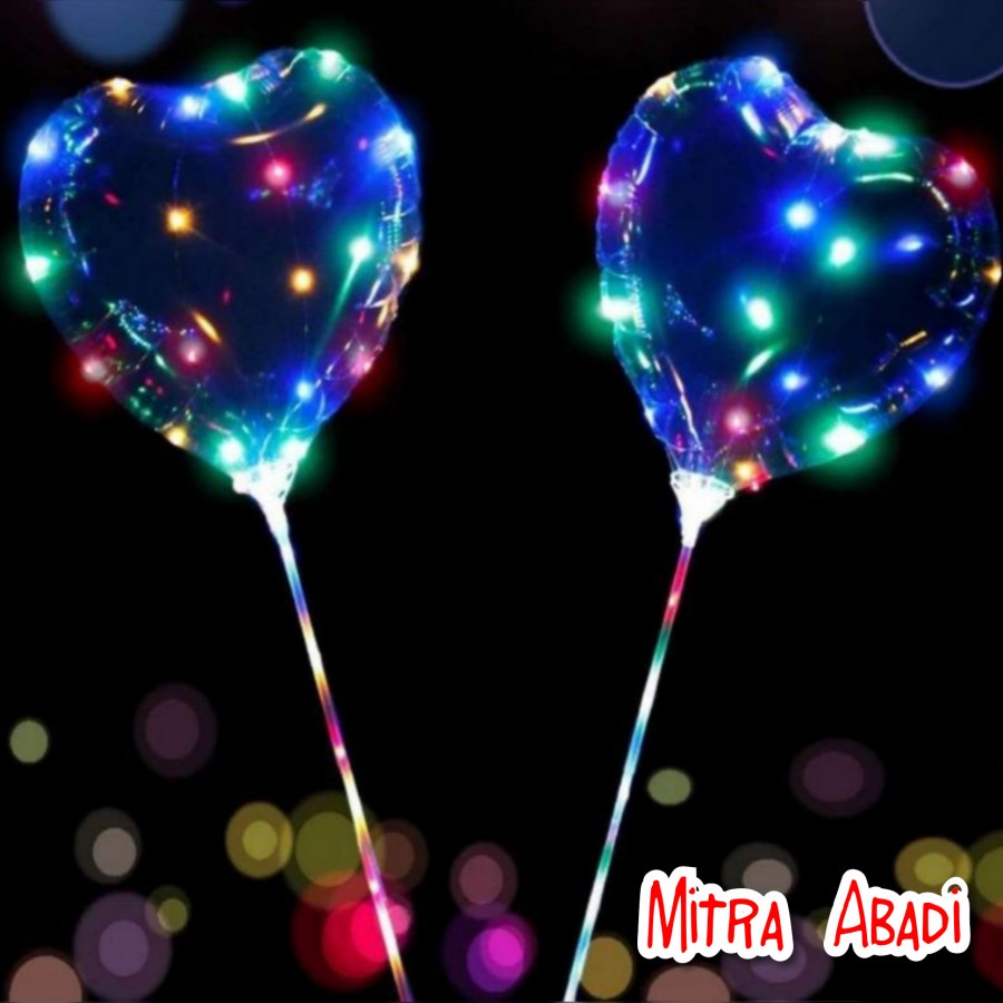 BALON PLASTIK Balon LED/BOBO BALON/BALON BOBO/Balon Lampu Tumblr