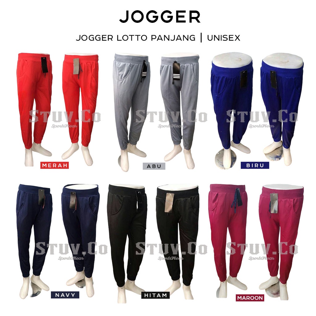 CELANA JOGGER PANJANG PRIA WANITA CELANA OLAHRAGA SENAM GYM FITNESS JOGGING