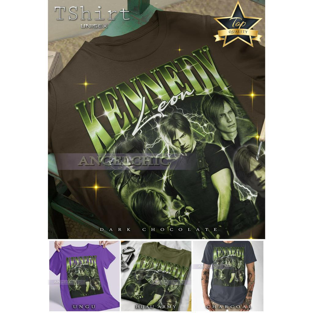 BAJU KENNEDY LEON Unisex Bootleg Tee Kaos Premium Vintage Retro