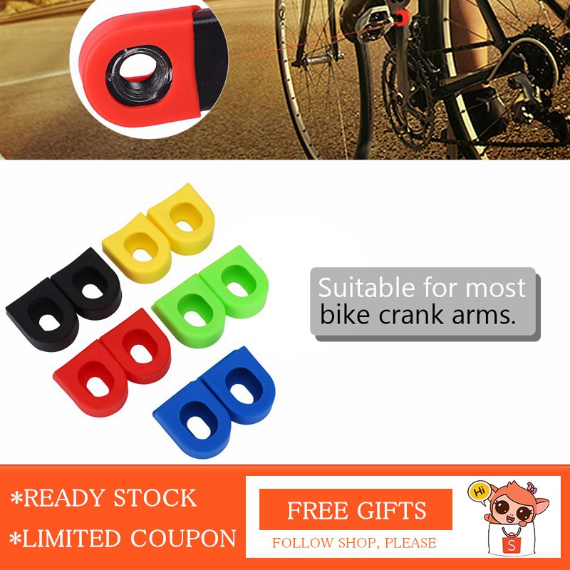 2Pcs Crank Arm Pelindung Soft Cover Sleeve Boots Sepeda 2Pcs Crank Arm Pelindung Soft Cover Sleeve Boots Sepeda