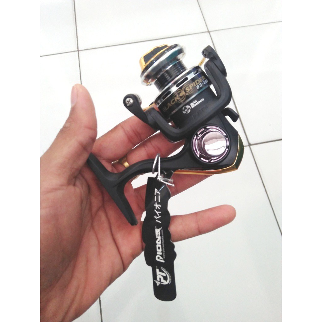 reel mini pioneer black spider 500 reel kecil