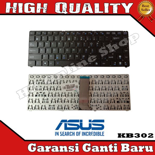 Keyboard Netbook Notebook Asus Eee Pc EeePc 1215 1215b 1215n 1215p 1225b Series Hitam