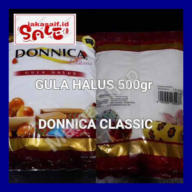 

Jak5D0Yh Gula Halus Donnica Classic 500 Gr Gula Tepung Gula Icing Sugar Bahan D50Jaks