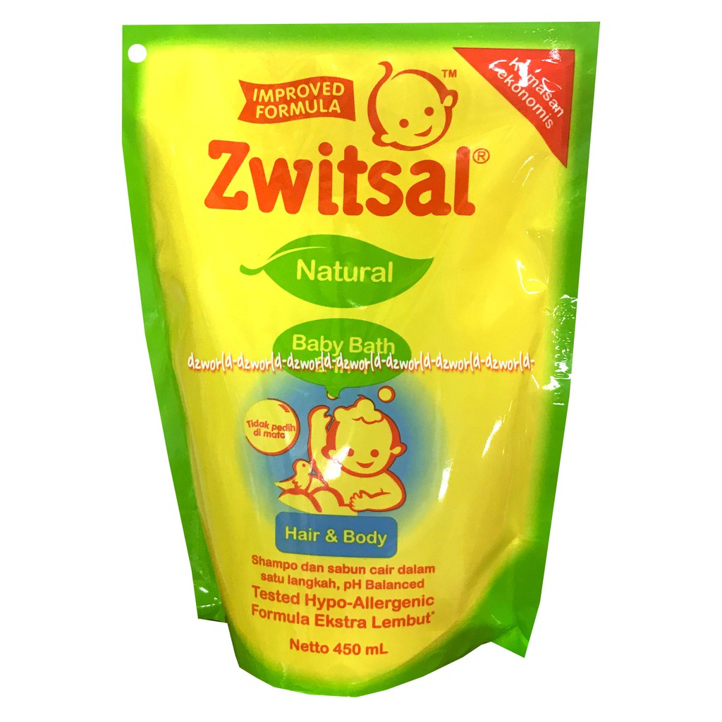 Zwitsal Baby Baby 450ml Bath Hair &amp; Body 2-1 Sabun Dan Shampoo Bayi