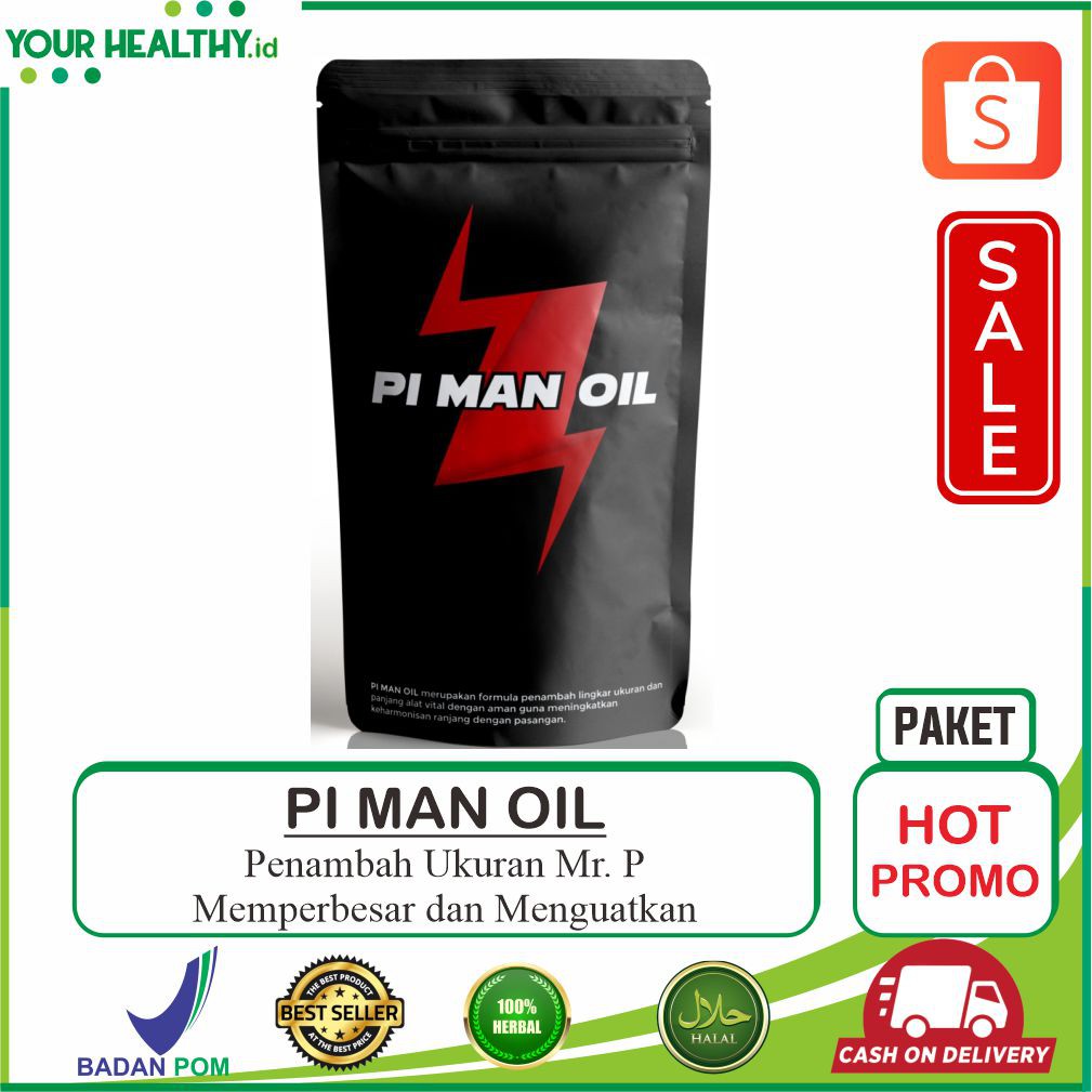PIMAN OIL – Suplemen Stamina Pria Dewasa/Membesarkan dan Memanjangkan Mr.P/Herbal/Kapsul/BPOM