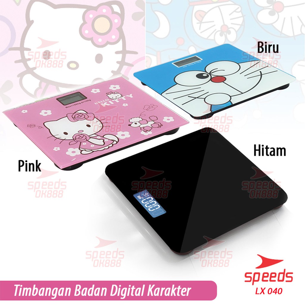 speeds timbangan badan mini digital design doraemon hello kitty 180 kg timbangan anak 040 12