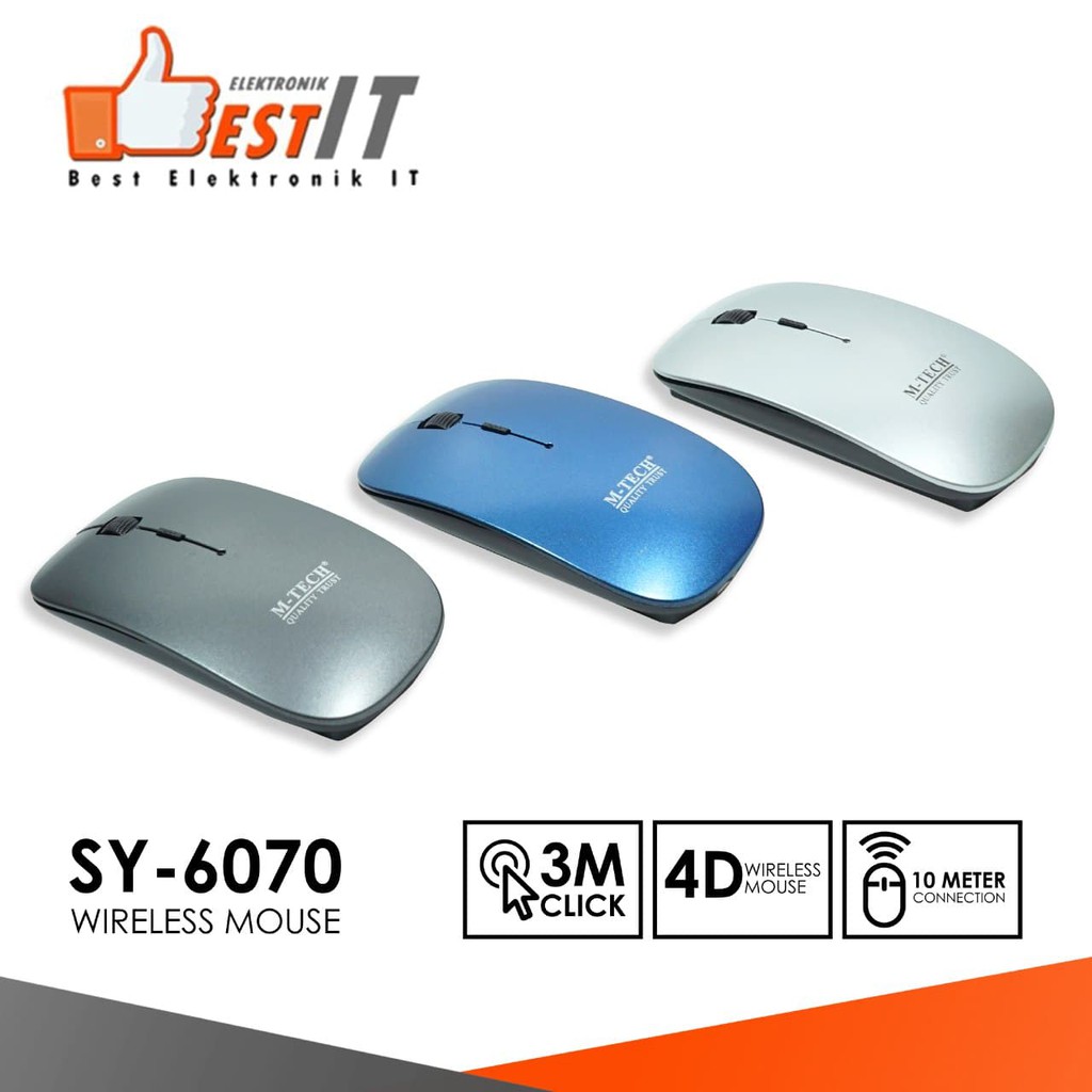 Mouse Wireless PC Komputer Laptop Mtech 6070 Mouse Wireless