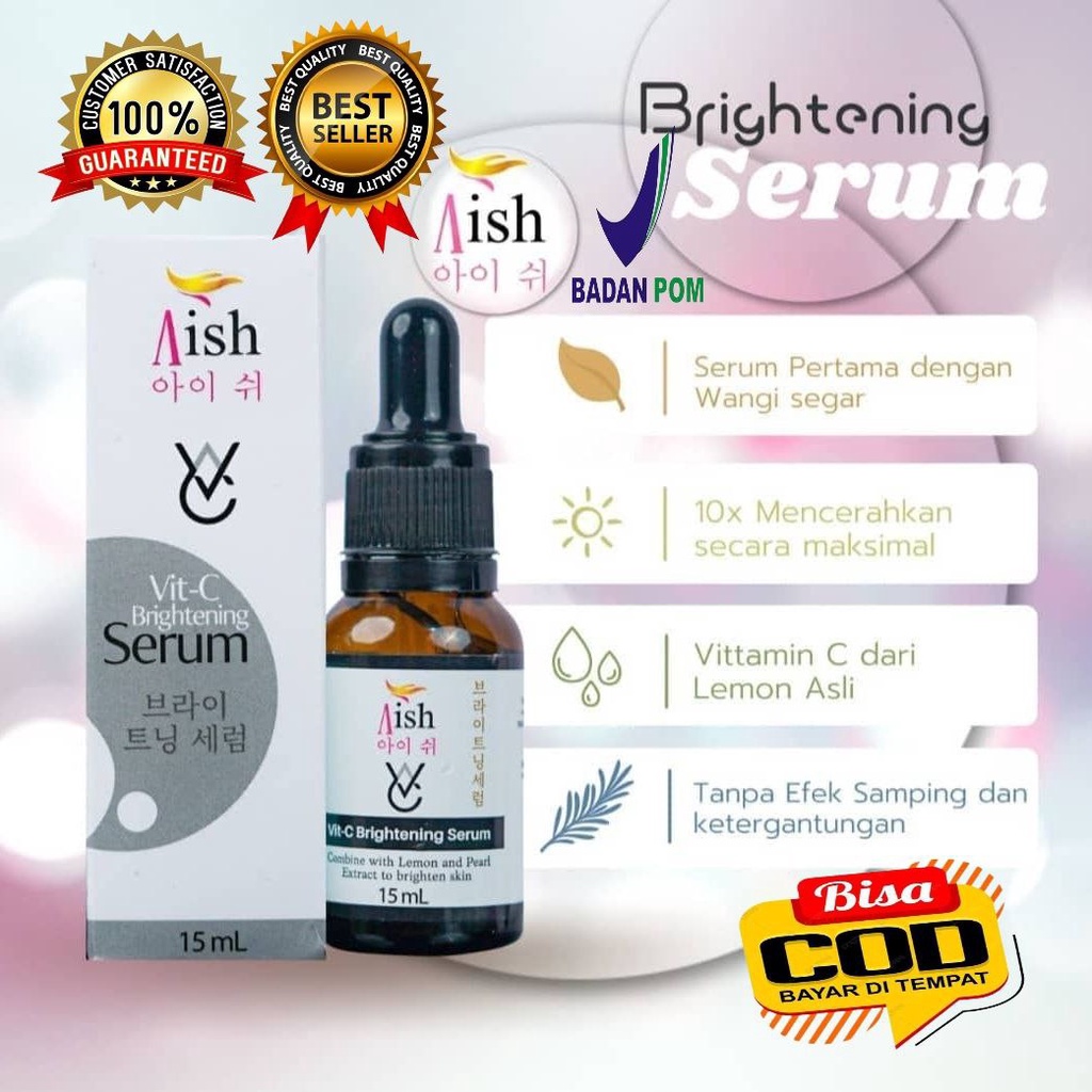 AISH Brightening Serum 15 ml / Wajah Glowing Merata AISH SERUM ORIGINAL 100%