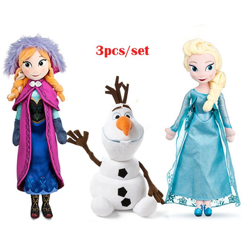 50cm Boneka Disney Frozen 2 Princess Doll Elsa Anna Stuffed Plush Toys Gifts Mainan