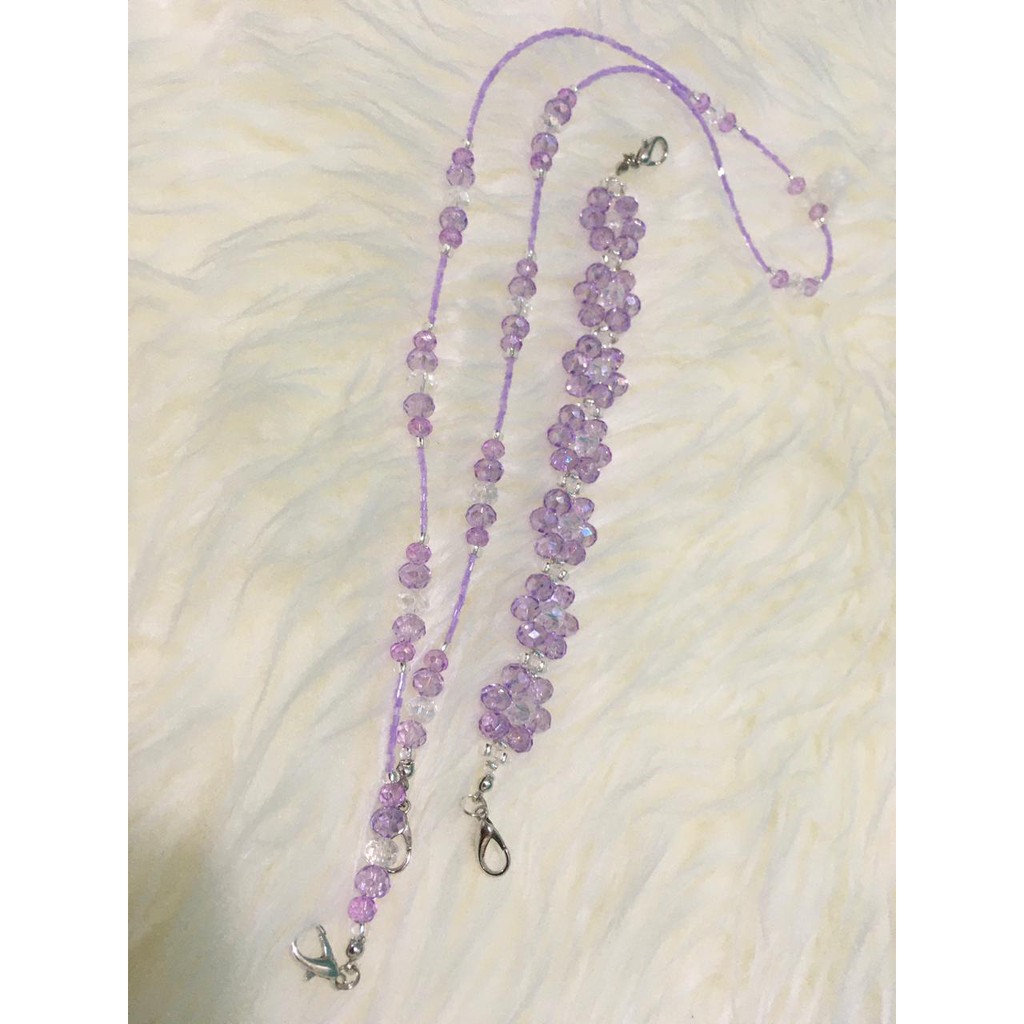 StrapMaskerHijabKristalLilac/KonektorMaskerLilac