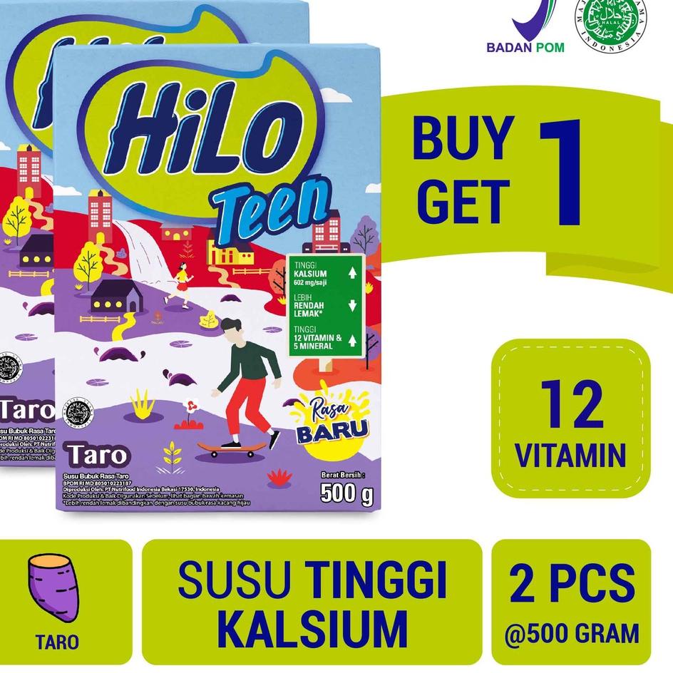 

Paling Baru BUY 1 GET 1 - HiLo Teen Taro 500 gram - Expired Kurang dari 6 Bulan T6T;