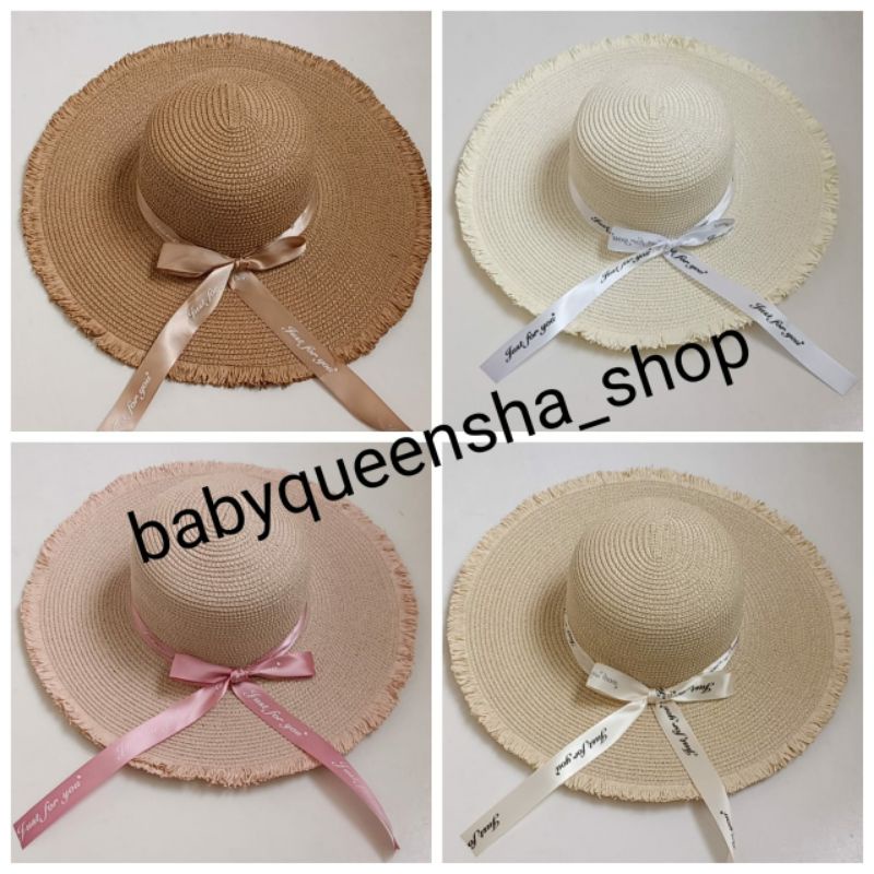 topi pantai anak/topi pantai/topi pantai import/topi jerami/topi pantai jerami polos