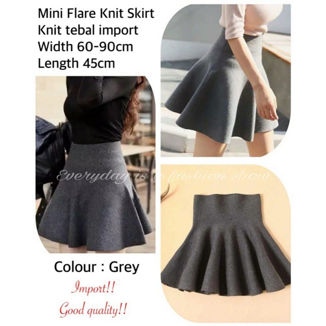 PELANGI RAINBOW MERAH KUNING HIJAU ROK BAWAHAN MURAH WQT/ Rok mini flare import