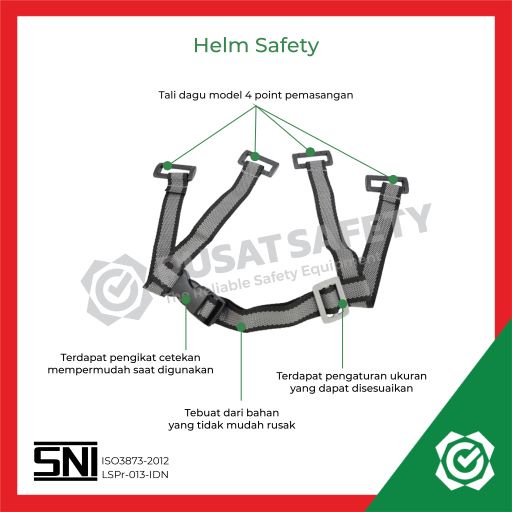 Tali Dagu Helm Safety MSA 4 Point