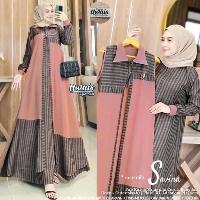 SAVINA GAMIS SET OUTER ORIGINAL BY UWAIS