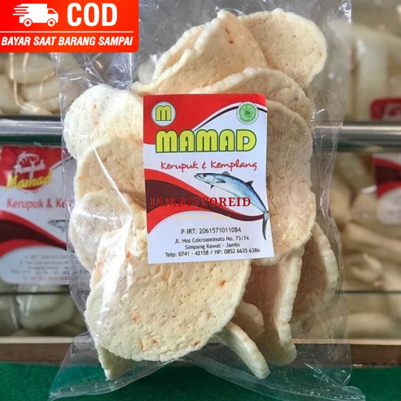 

(JAMBISTOREID) Kerupuk Krupuk Udang Asli Premium Renyah Kriuk Oleh-Oleh Khas Jambi Kerupuk Lebar Tipis Mamad Sate Madura