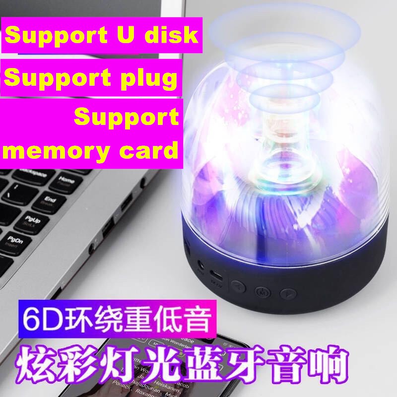 Speaker Big Diamond Wireless Portable Smart LED Stereo With AUX /USB PENDRIVE /TF Card / RADIO Funct