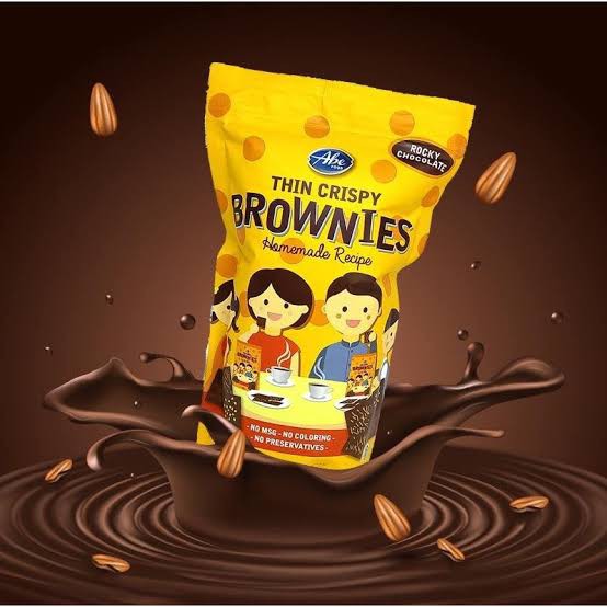 ABE FOOD THIN CRISPY BROWNIES SNACK ANAK NO MSG 60GR