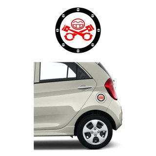 Stiker Mobil Sticker Tutup Tangki Bensin Jdm Smile Piston