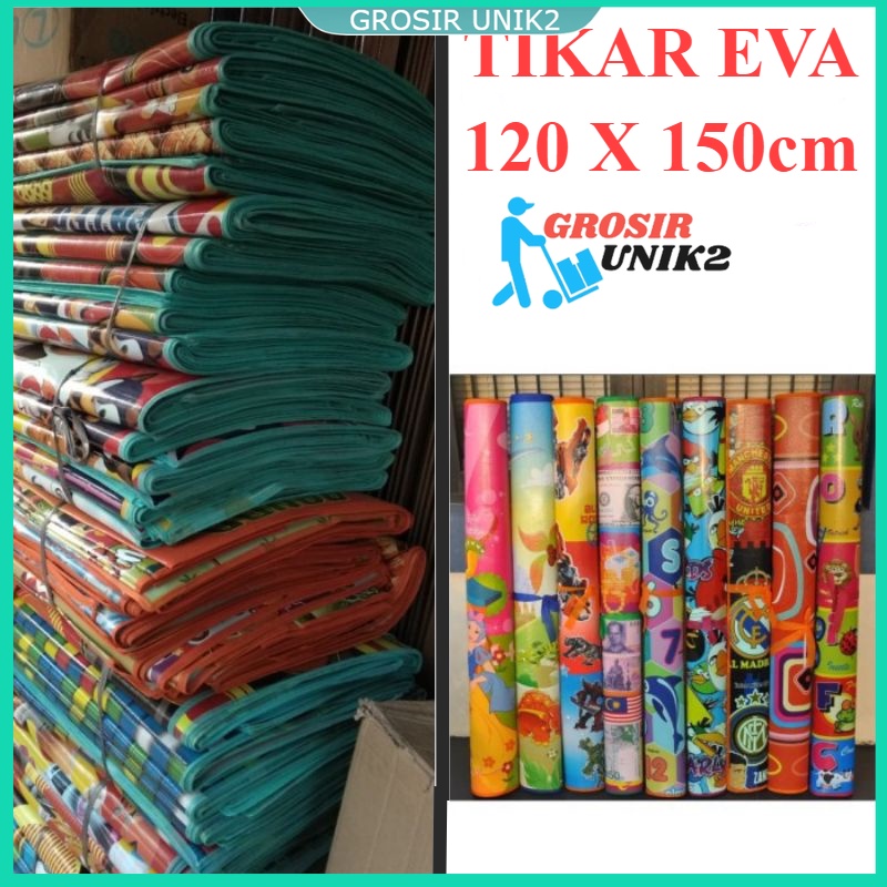 TIKAR EVA PLASTIK SPON EVA KARAKTER 120X150  TEBAL/KARPET SPONS KARAKTER