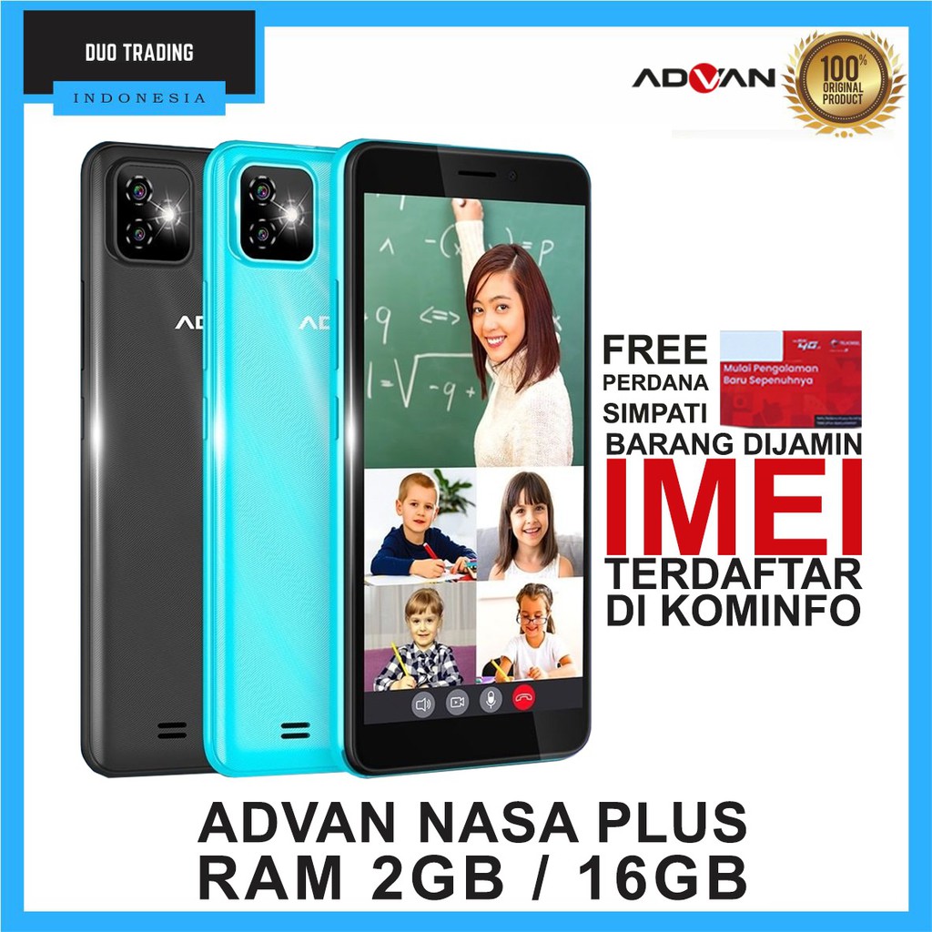 ADVAN NASA PLUS RAM 2GB ROM 16RB GARANSI RESMI ADVAN