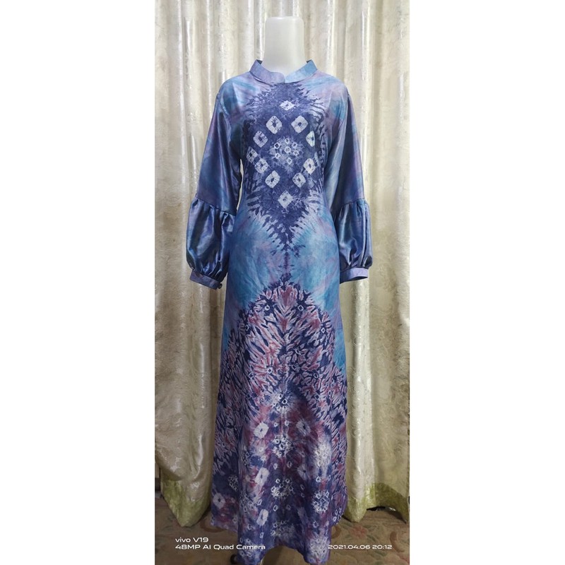Gamis Jumputan Sutra Velvet