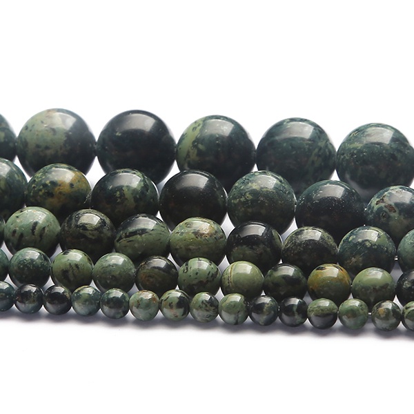 32-89 pcs Natural Batu Rhyolite Stone Beads, Diameter 4/6/8/10/12mm, Diameter lubang sekitar 1mm, digunakan untuk Membuat Perhiasan DIY Strand