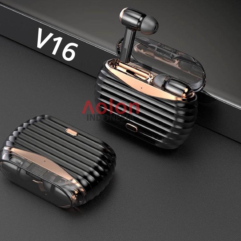 Best.terlaris Aolon Earphone TWS V16 Bluetooth Wireless 5.0 587TAY