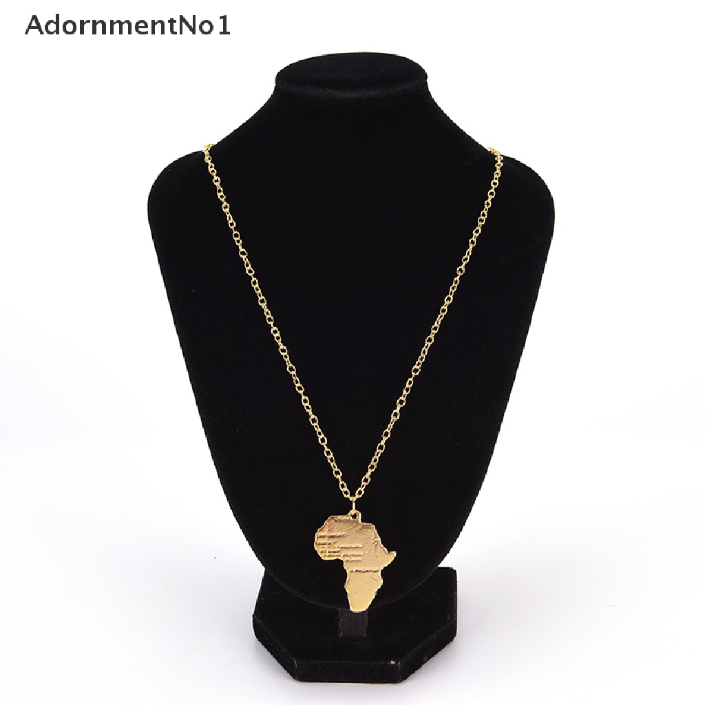 [AdornmentNo1] Africa Map Pendant Necklace for Women/Men Silver/Gold Color Ethiopian Jewelry  [new]