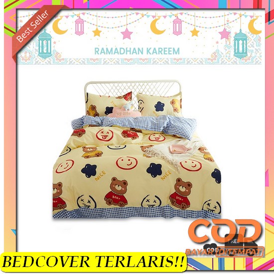 Bedcover Set Aesthetic Abstrak Motif Aradhana & Dalton Termurah & Terl Wemarry Sprei Katun Set - Sar