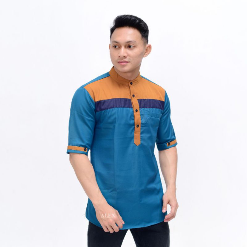 Baju Koko Kurta Pria Lengan Pendek Bahan Toyobo Terbaru Dan Terlaris