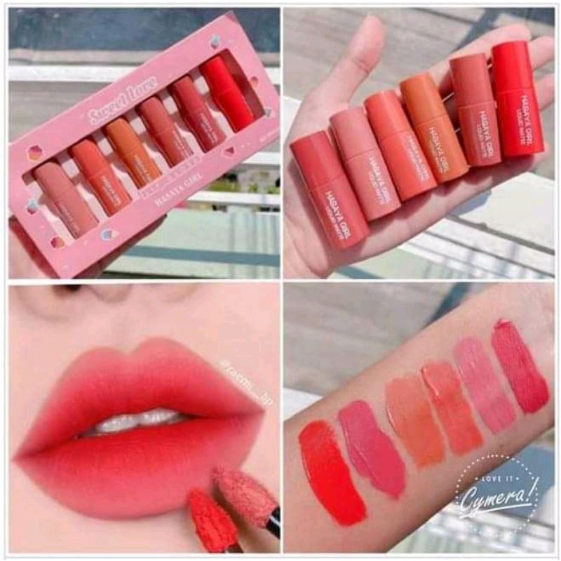 (READY)Hasaya lipstik matte (isi 6 pcs)/pack, Jual per-pack