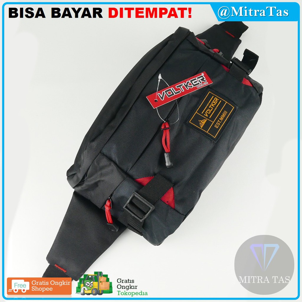 Waist Bag Model Raptor Bahan Nylon Tebal! Tas Pinggang / WaistBag dengan Bahan TERBAIK!