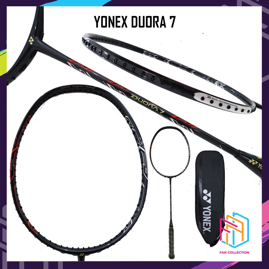YONEX DUORA 7 DARK GUNMETAL RAKET BADMINTON ORIGINAL