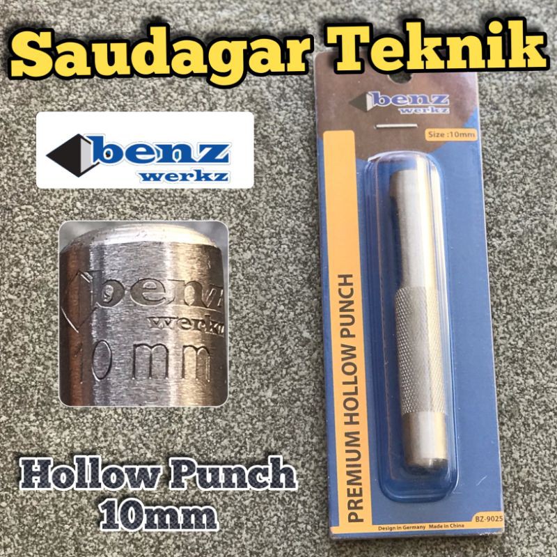 Hollow Punch Benz 10mm pukul Pembuat Lubang Plong Pembolong plat 10 mm Benz Werks