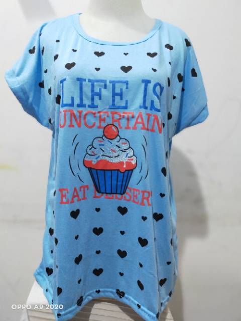 Kaos jumbo motif cup cake murah meriah harga grosir