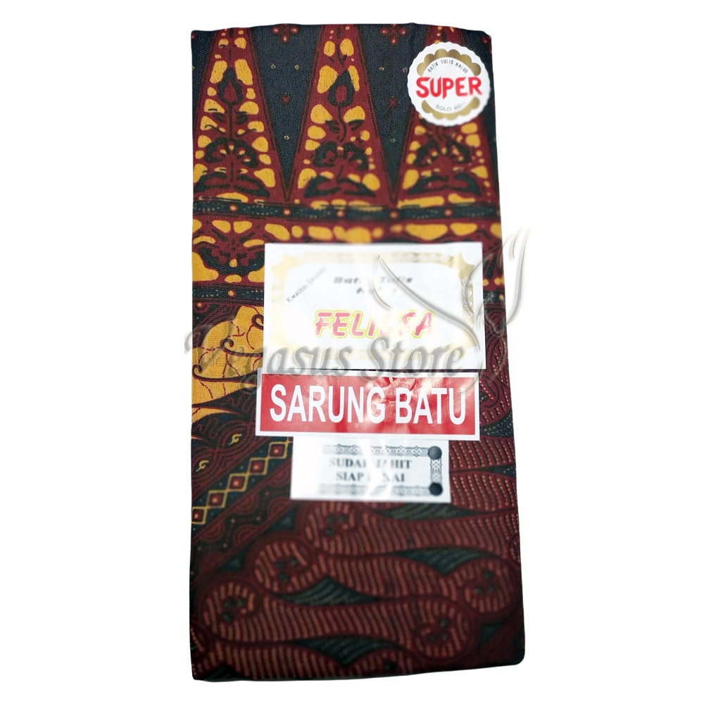 Sarung Ibu Melahirkan Sarung Murah Batu Jarik Felissa Coklat Solo 1Pcs-Kain Sarung Wanita Sambung Santai Serbaguna Batik Halus-Vegasus Store(COD)