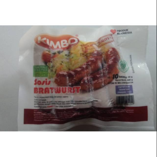 Sosis Kimbo Bratwurst Original isi 10