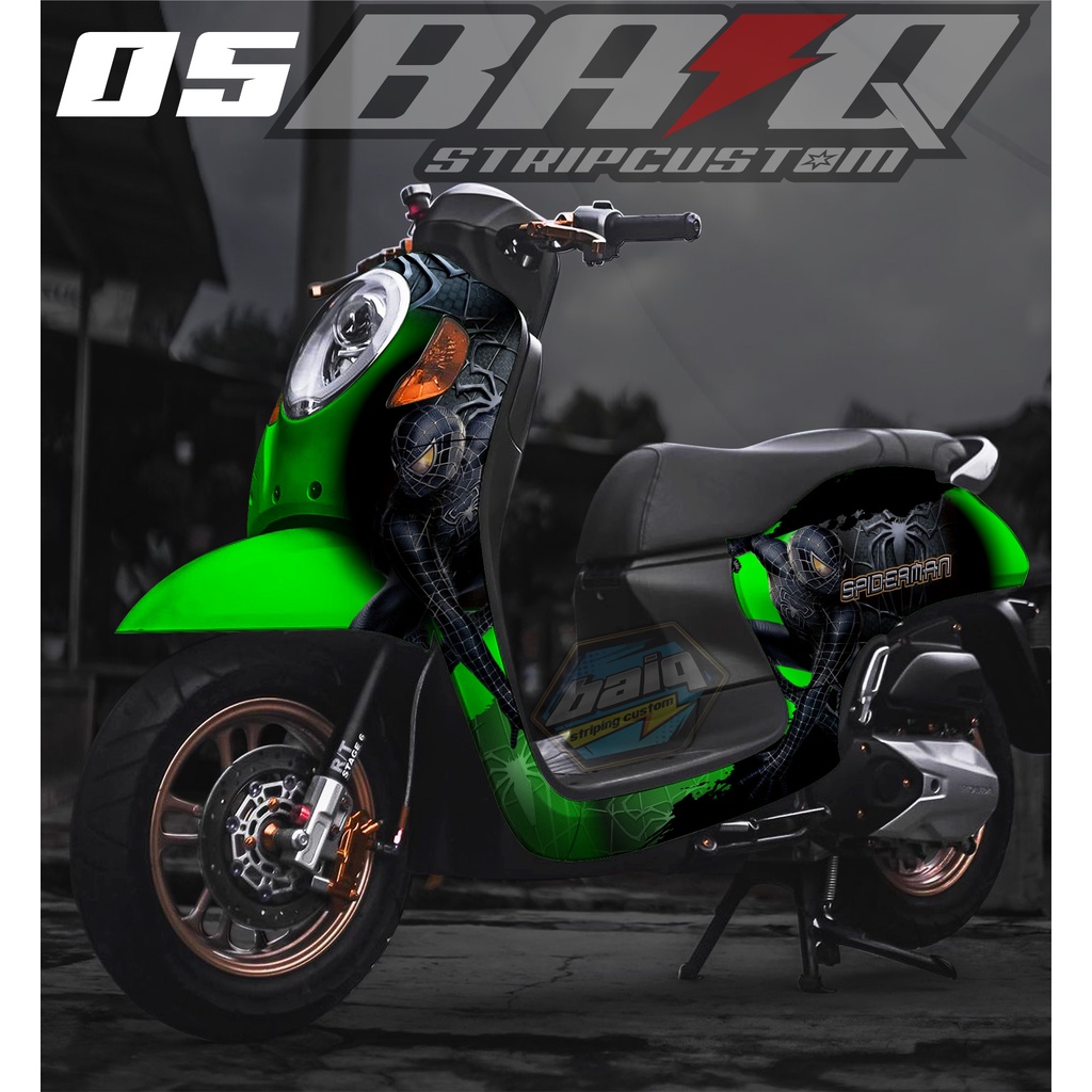 Decal Scoopy full body Full Blok Decal Scopy 2021 Decal NEW SPIDERMAN (05)