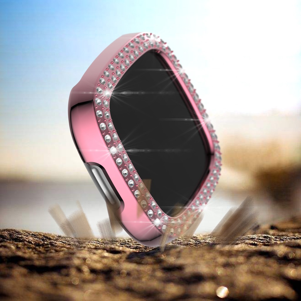 Blingbling Casing Pelindung Smartwatch Fitbit Versa 3 / Versa Sense Bumper Aksen Berlian