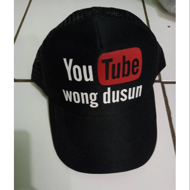 Topi Trucker YOUTUBE bisa pake nama chanel sendiri