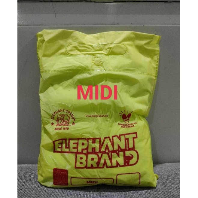 Jas Hujan Stelan PVC Midi Elephant Brand warna warni