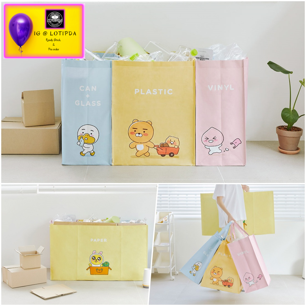 Jual KAKAO FRIENDS Recycling Velcro Bin Bags / Portable Waste