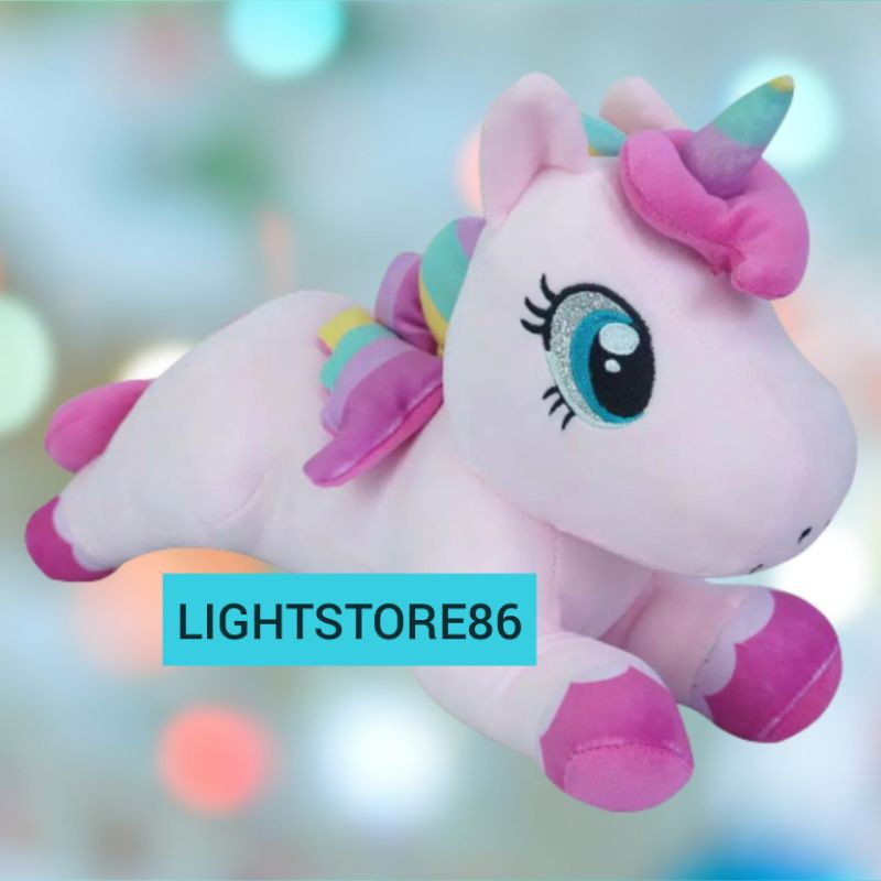 Boneka Kuda Unicorn Classie Wing Rainbow My Little Pony Bahan Soft Ukuran 33 Cm