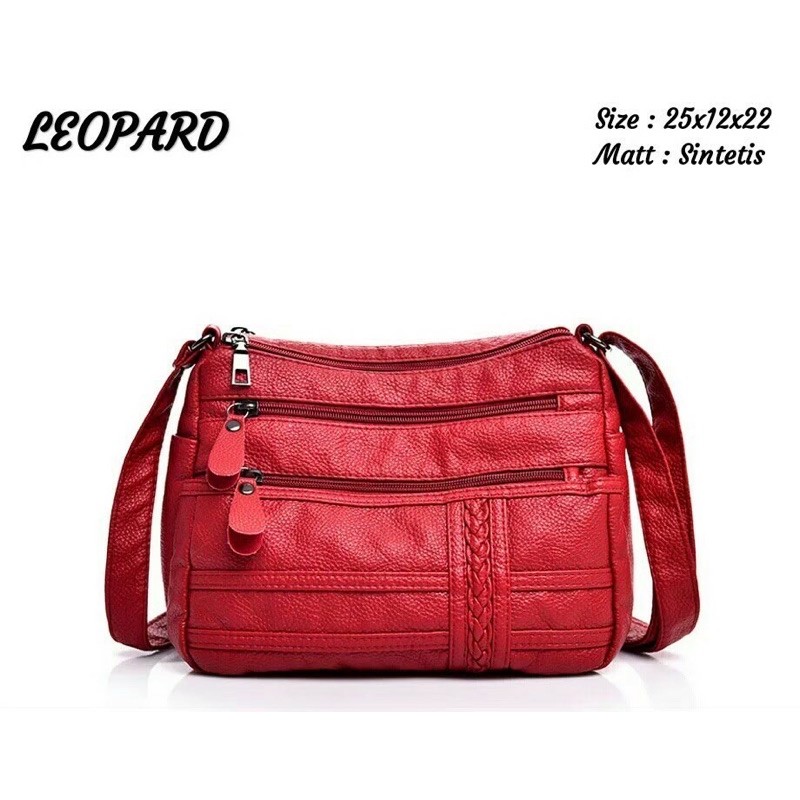 Tas selempang wanita tas kulit motof Kepang samping slingbag wanita simple polos tas simple elegant