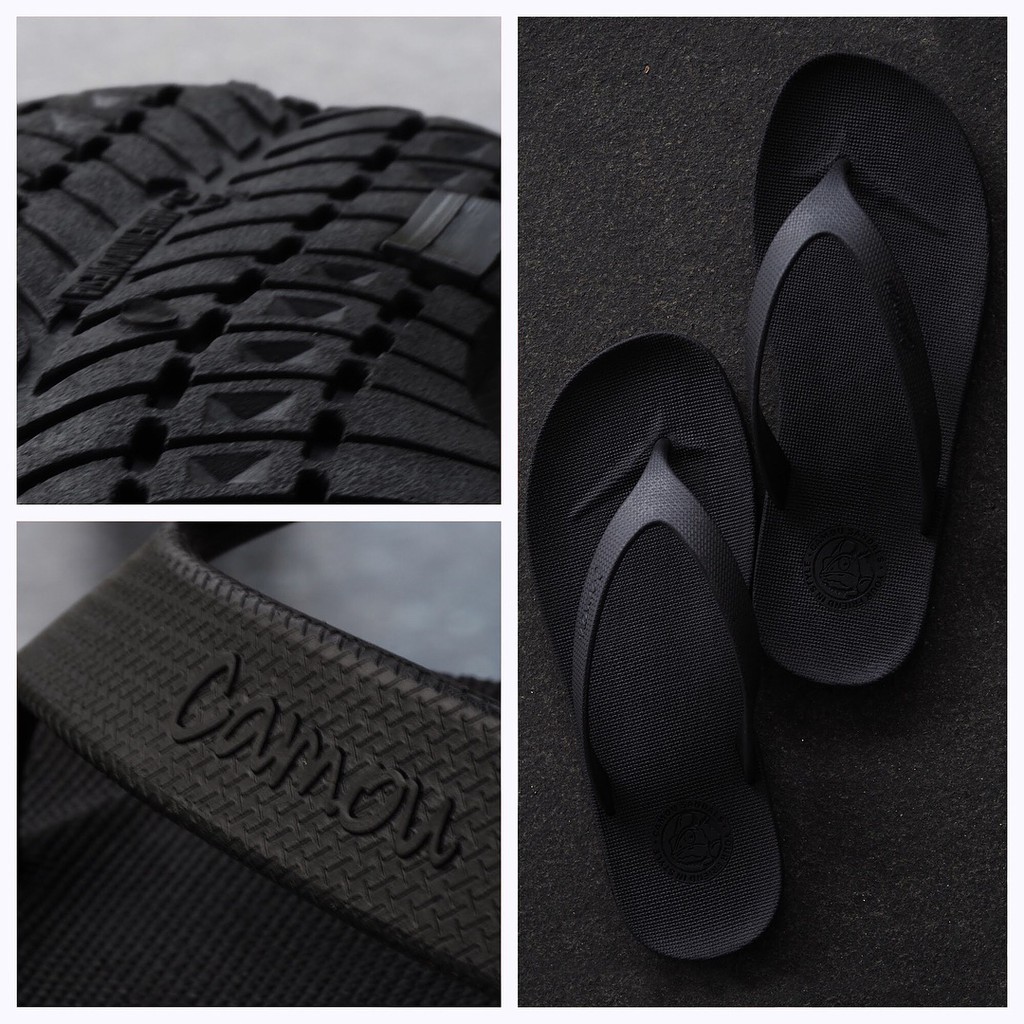  Sandal  Jepit  Pria Flipflops Warna full black By CAMOU 